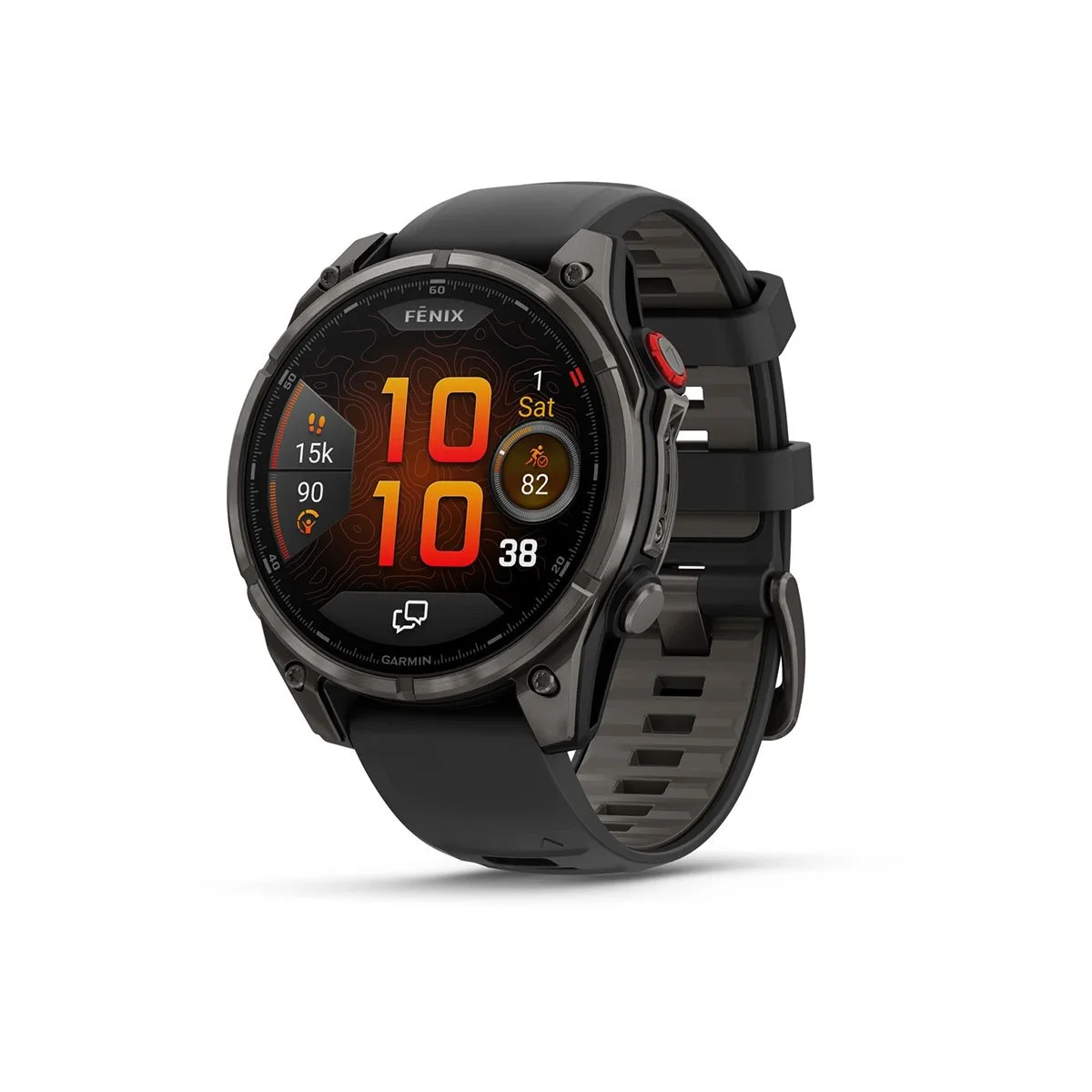 Смарт часовник Garmin Fenix 8, 1.4'', 47 mm, сиво-черен