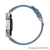 Часовник - Huawei Watch GT5  Vili-B19W, 1.43", Amoled 466x466 PPI 326, BT5.2 BLE/BR/EDR, 5ATM, 524mAh, Screenshot sharing, support message input, message notifications, Battery life up to 14 days, Compatible with iOS and Android devices, Blue Woven