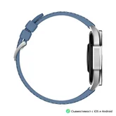 Часовник - Huawei Watch GT5  Vili-B19W, 1.43", Amoled 466x466 PPI 326, BT5.2 BLE/BR/EDR, 5ATM, 524mAh, Screenshot sharing, support message input, message notifications, Battery life up to 14 days, Compatible with iOS and Android devices, Blue Woven