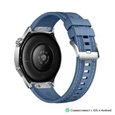 Часовник - Huawei Watch GT5  Vili-B19W, 1.43", Amoled 466x466 PPI 326, BT5.2 BLE/BR/EDR, 5ATM, 524mAh, Screenshot sharing, support message input, message notifications, Battery life up to 14 days, Compatible with iOS and Android devices, Blue Woven