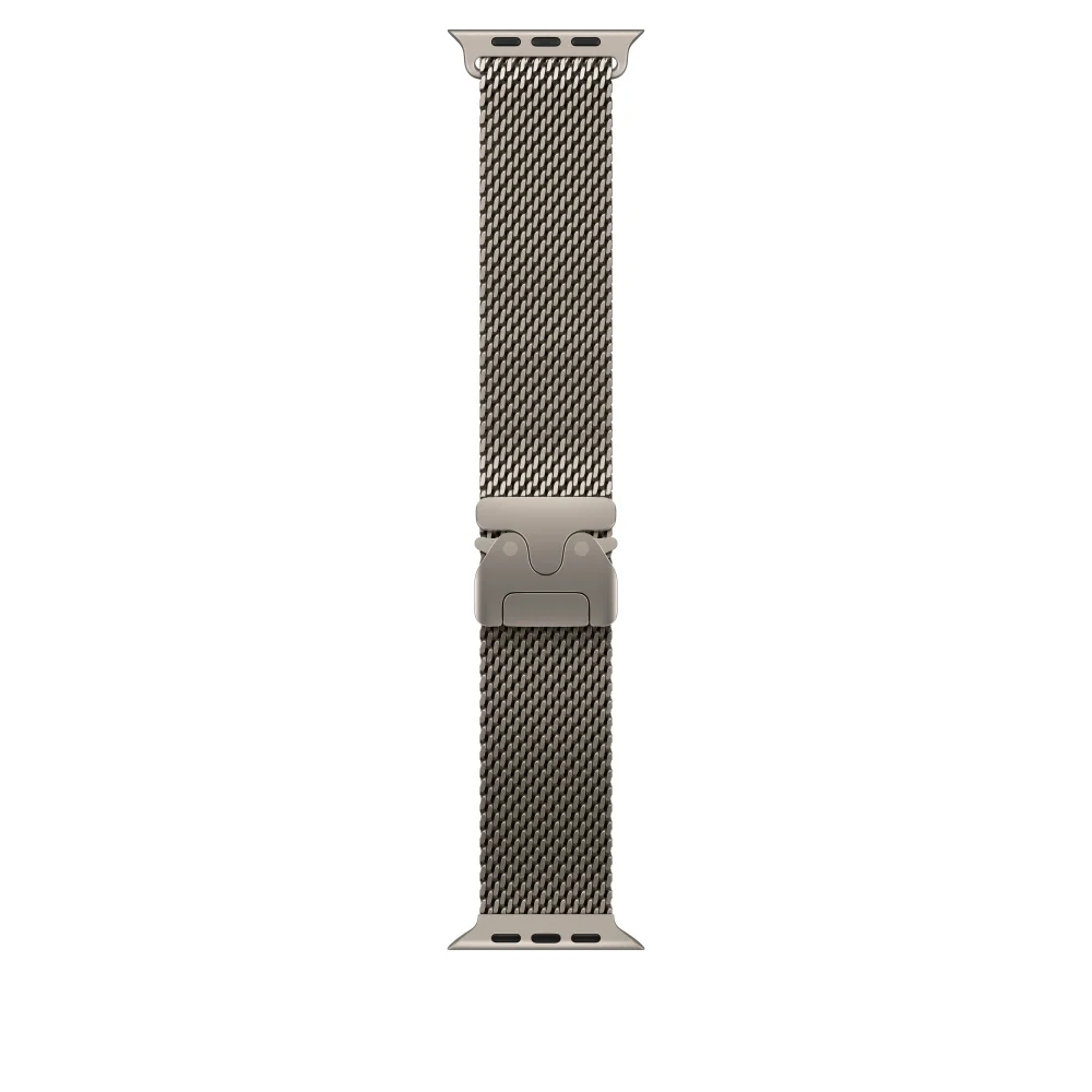 Каишка за часовник - Apple Watch 49mm Milanese Loop: Natural Titanium Milanese Loop - Large