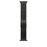 Каишка за часовник - Apple Watch 49mm Milanese Loop: Black Titanium Milanese Loop - Small