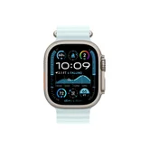 Каишка за часовник - Apple Watch 49mm Band: Ice&nbsp;Blue Ocean&nbsp;Band - Natural Titanium Finish