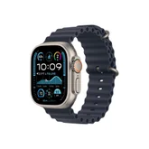 Каишка за часовник - Apple Watch 49mm Band: Navy Ocean&nbsp;Band - Natural Titanium Finish
