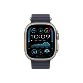 Каишка за часовник - Apple Watch 49mm Band: Navy Ocean Band Extension - Natural Titanium Finish