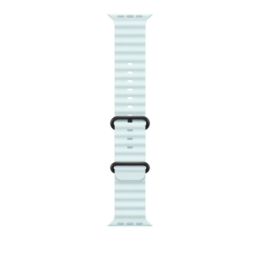 Каишка за часовник - Apple Watch 49mm Band: Ice&nbsp;Blue Ocean&nbsp;Band - Black Titanium Finish