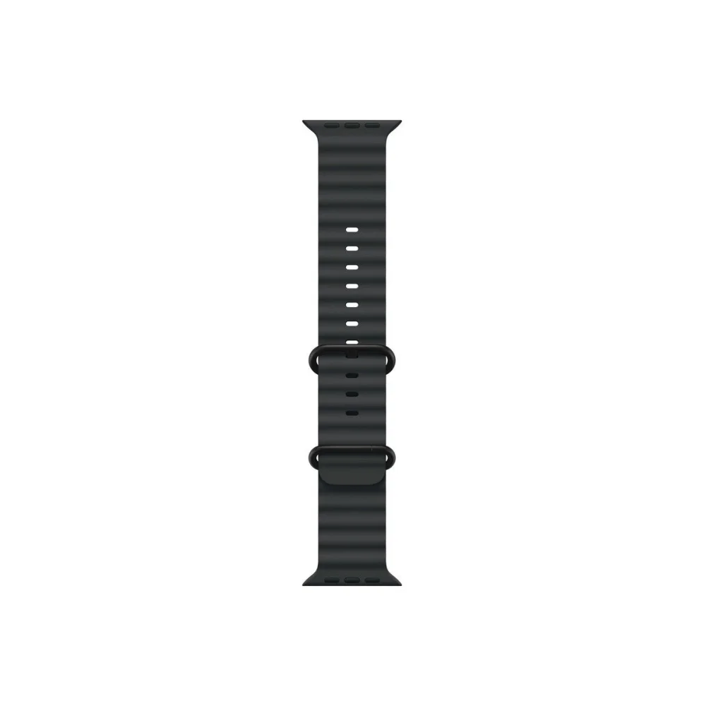 Каишка за часовник - Apple Watch 49mm Band: Black Ocean&nbsp;Band - Black Titanium Finish