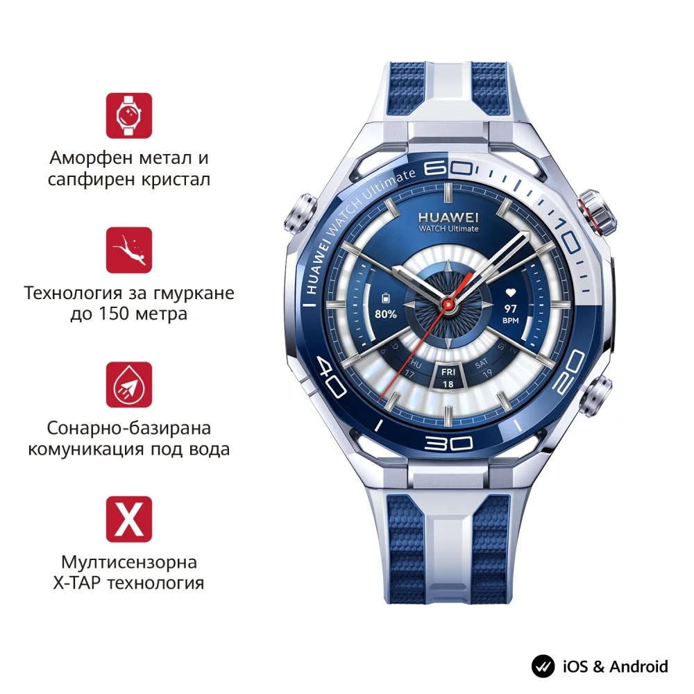 Часовник - Huawei Watch Ultimate 2 March-B29 Blue
