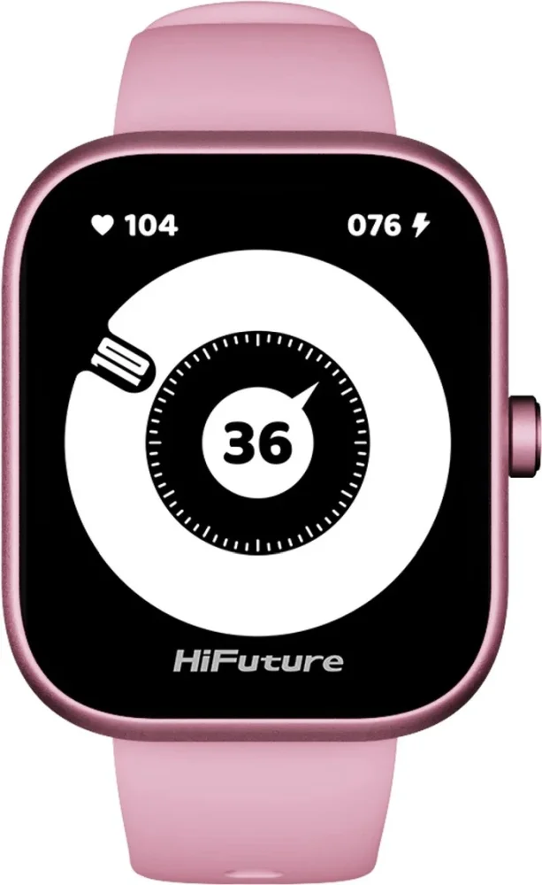 Часовник - HiFuture Lume Pro Pink, 1.85 " AMOLED, Always on Display, Powered by Dual Core, Aerospace-Grade Ultra Light Aluminum Frame, Bluetooth Call, 3D User Interface, 1ATM Waterproof, 24/7 True Heart Rate & Blood Oxygen Sensor, 100+Sports Mode, Up to 7 days dail