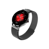 Часовник - HiFuture Aura2 Black, 1.32" AMOLED, Powered by Dual Core, Metallic Frame, Bluetooth Call, 3D User Interface, 1ATM Waterproof, 24/7 True Heart Rate & Blood Oxygen Sensor, 100+ Sports Mode, Up to 7 days daily use, Extra Silicone Strap inbox