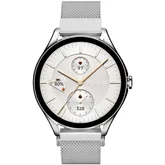 Часовник - HiFuture Aura2 Silver, 1.32 "AMOLED, Powered by Dual Core, Metallic Frame, Bluetooth Call, 3D User Interface, 1ATM Waterproof, 24/7 True Heart Rate & Blood Oxygen Sensor, 100+ Sports Mode, Up to 7 days daily use, Extra Silicone Strap inbox