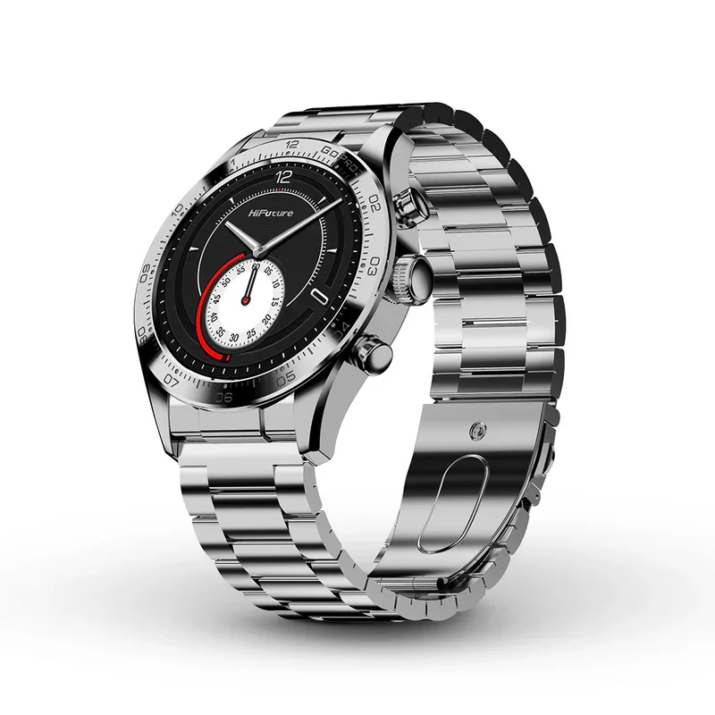 Часовник - HiFuture Go pro 2 Silver, 1.32" AMOLED, 466*466, Powered by Dual Core & Syntra AI, Bluetooth Call, 1ATM Waterproof, Sixth Generation Health Sensor, Stainless Steel, Up to 10 days daily use