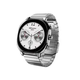 Часовник - HiFuture AIX  Silver,  1.43"AMOLED, 466*466, Powered by Dual Core & Syntra AI, Bluetooth Call, 1ATM Waterproof, Sixth Generation Health Sensor, Stainless Steel, Up to 10 days daily use