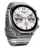 Часовник - HiFuture AIX  Silver,  1.43"AMOLED, 466*466, Powered by Dual Core & Syntra AI, Bluetooth Call, 1ATM Waterproof, Sixth Generation Health Sensor, Stainless Steel, Up to 10 days daily use