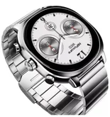 Часовник - HiFuture AIX  Silver,  1.43"AMOLED, 466*466, Powered by Dual Core & Syntra AI, Bluetooth Call, 1ATM Waterproof, Sixth Generation Health Sensor, Stainless Steel, Up to 10 days daily use
