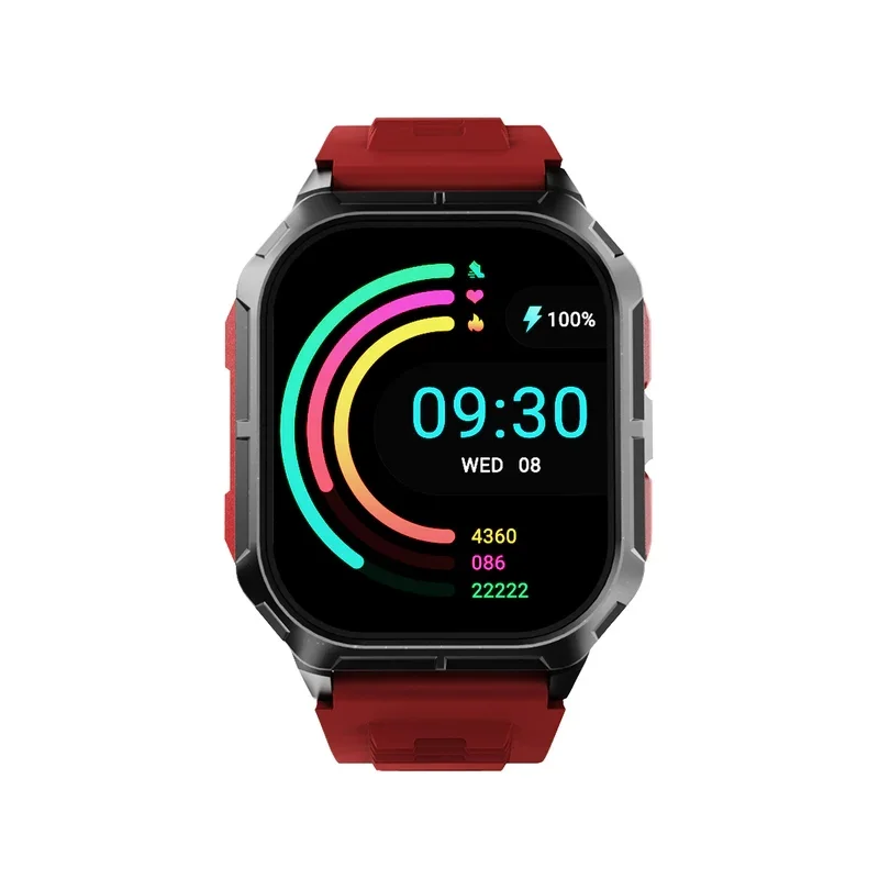 Часовник - HiFuture Ultra 3 Black Red, 2.0" IPS, 240x296, Bluetooth Call, IP68 Waterproof, 24/7 True Heart Rate & Blood Oxygen Sensor, Up to 7 days daily use, 100+ Sports Mode