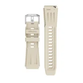 Каишка за часовник - HiFuture Pilot-M Latte, Sporty Design, Powder Metallurgy Stainless Steel Buckle, Solid Silicone, Unique Patterns, Fit Size: 22mm