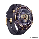Часовник - Huawei  Watch Ultimate Design Royal Gold, Long-B69, Purple ceramic bezel with 18K gold