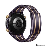 Часовник - Huawei  Watch Ultimate Design Royal Gold, Long-B69, Purple ceramic bezel with 18K gold
