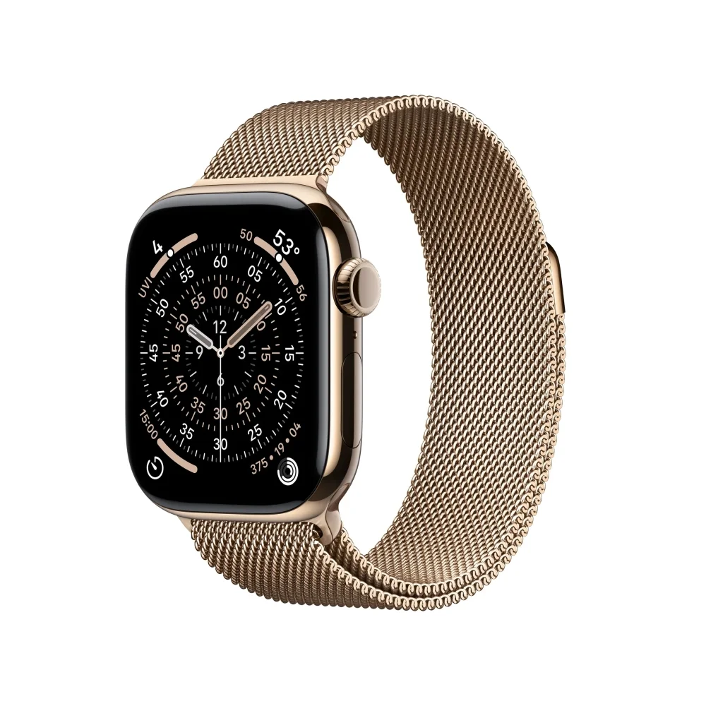 Часовник - Apple Watch S11 Cellular 42mm Gold Titanium Case with Gold Milanese Loop