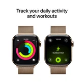 Часовник - Apple Watch S11 Cellular 42mm Gold Titanium Case with Gold Milanese Loop